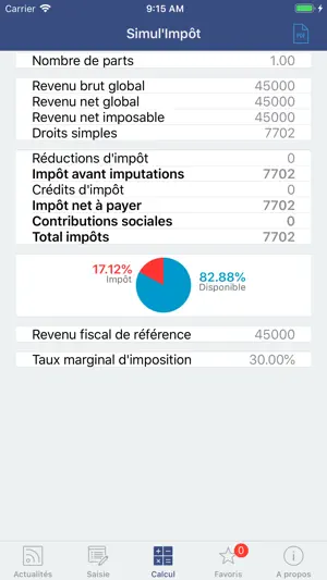 Simul'Impôt screenshot 3