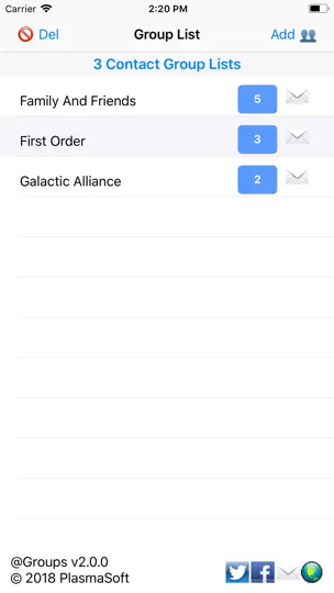 Screenshot von Groups - EmailGroups auf dem iPhone 1