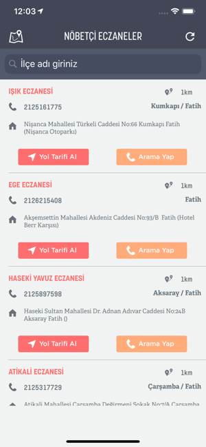 Nobetci Eczaneler Istanbul On The App Store