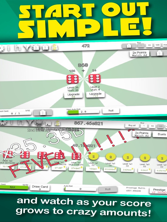 Screenshot #4 for Idle Dice: Incremental Game