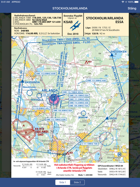 Screenshot #4 pour Svenska Flygfält & TMA-kartan
