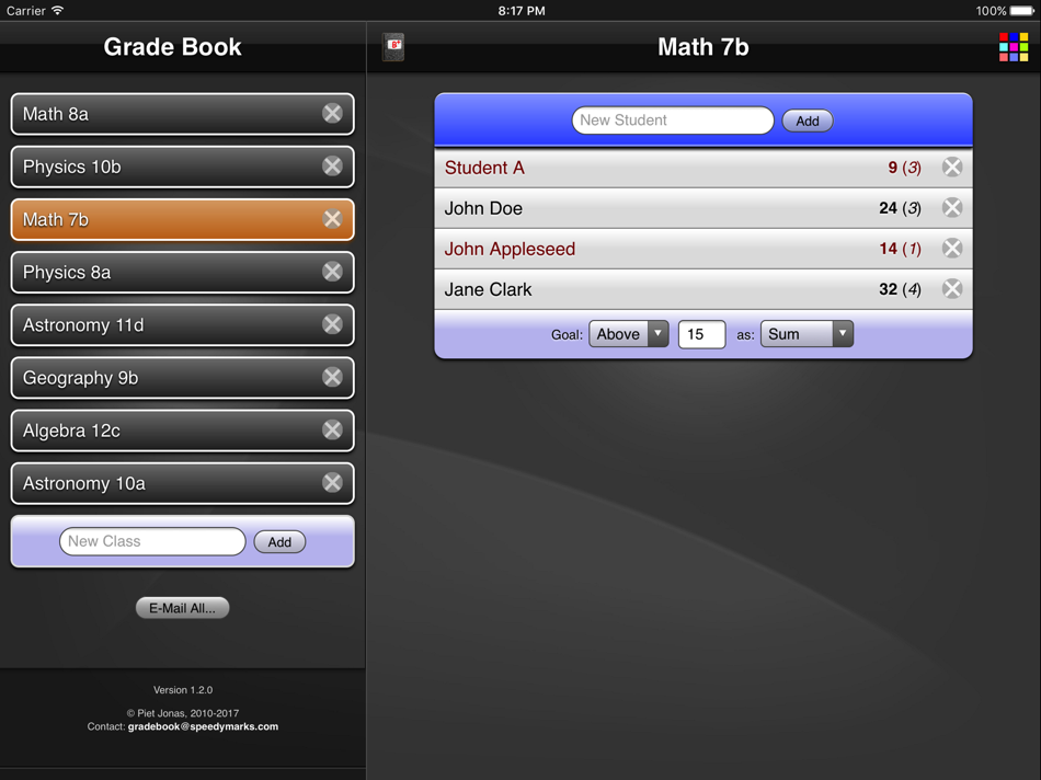 #1. Grade Book HD (iOS) Podle: Piet Jonas