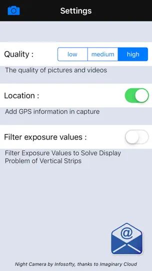 Screenshot von Darkness Camera auf dem iPhone 3