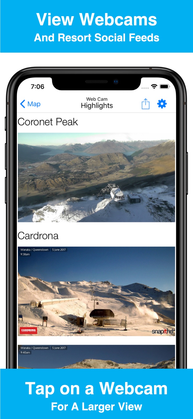 New Zealand Snow Map & Webcams iphone screenshot 3