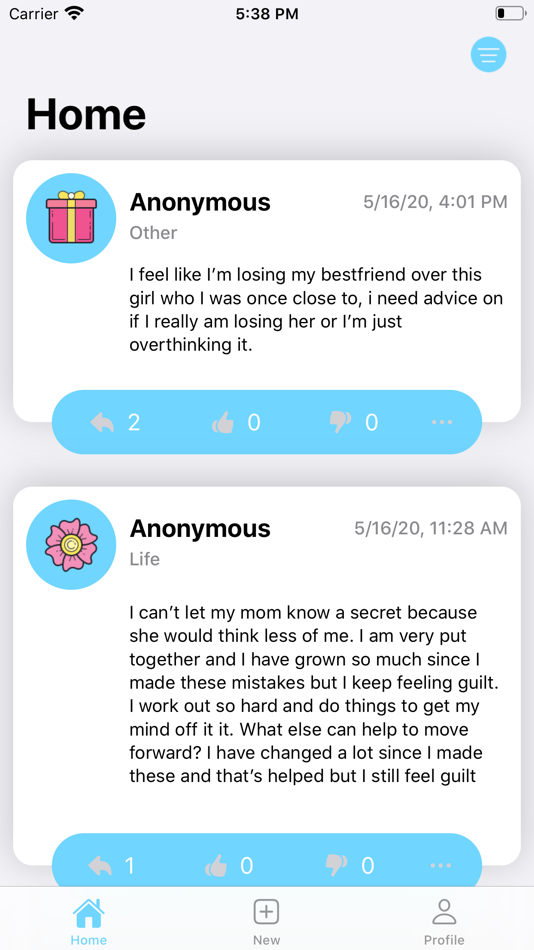 #2. Honest - Anonymous Advice (iOS) 由: Ryan Schefske