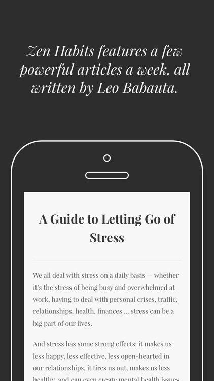 Zen Habits by Leo Babauta