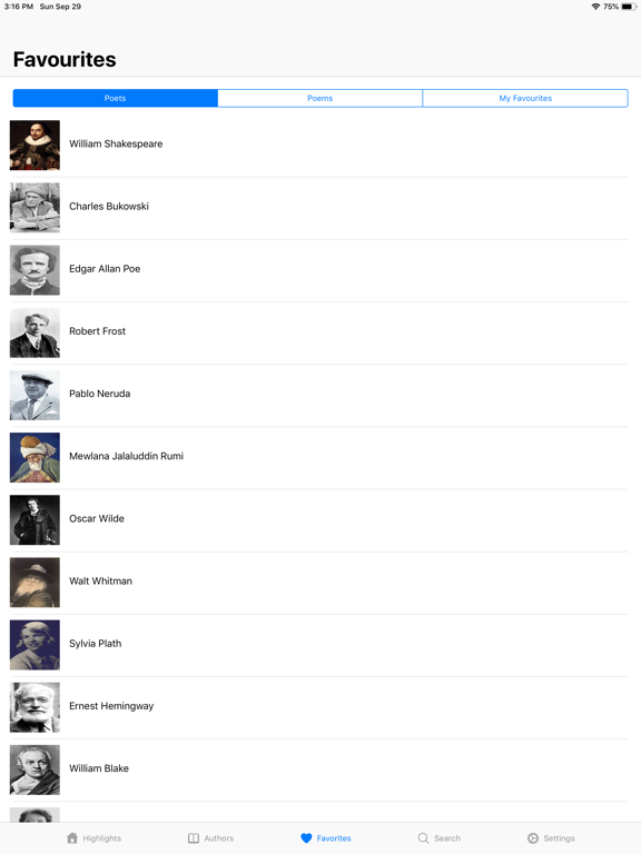 Poems - Love, Romantic iPad screenshot 4 - Book app
