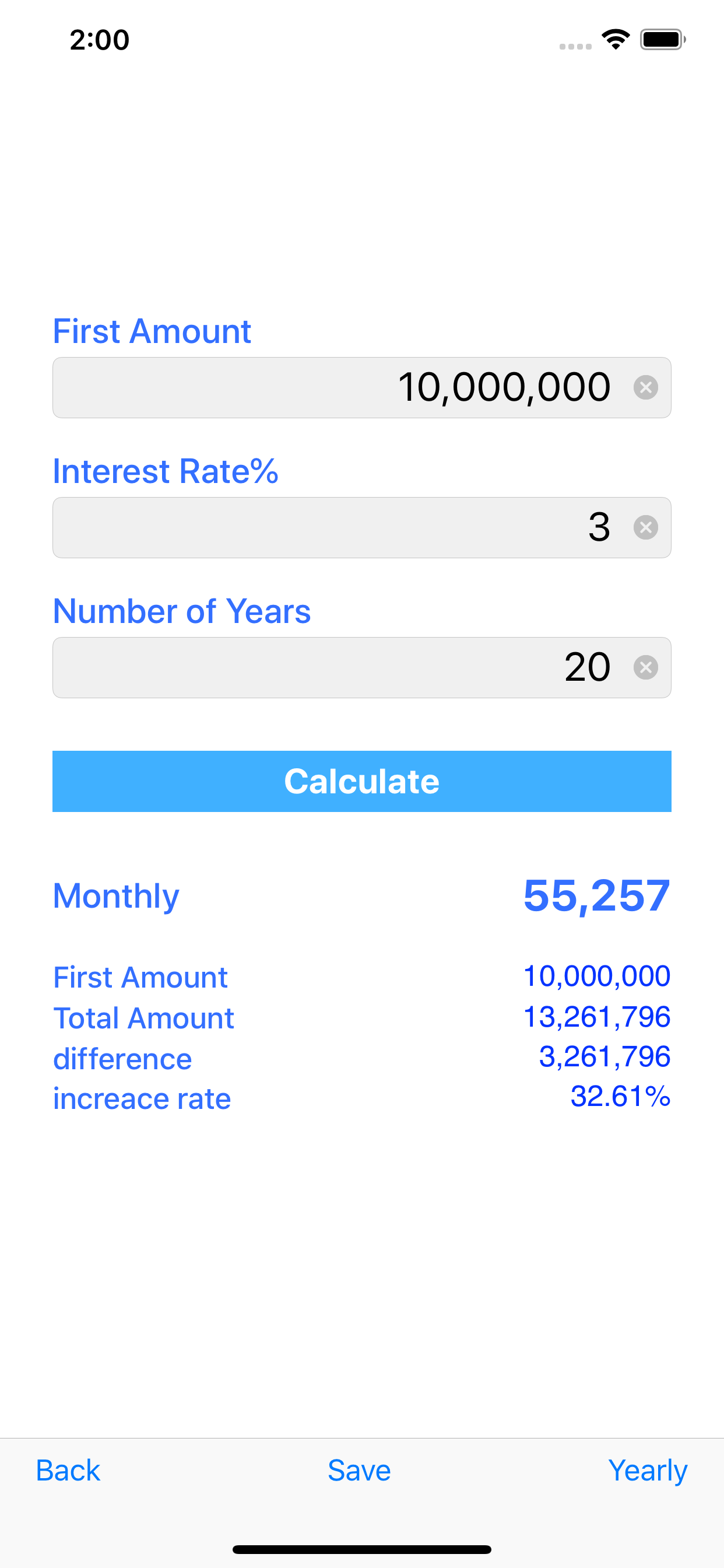 Asset  calculation