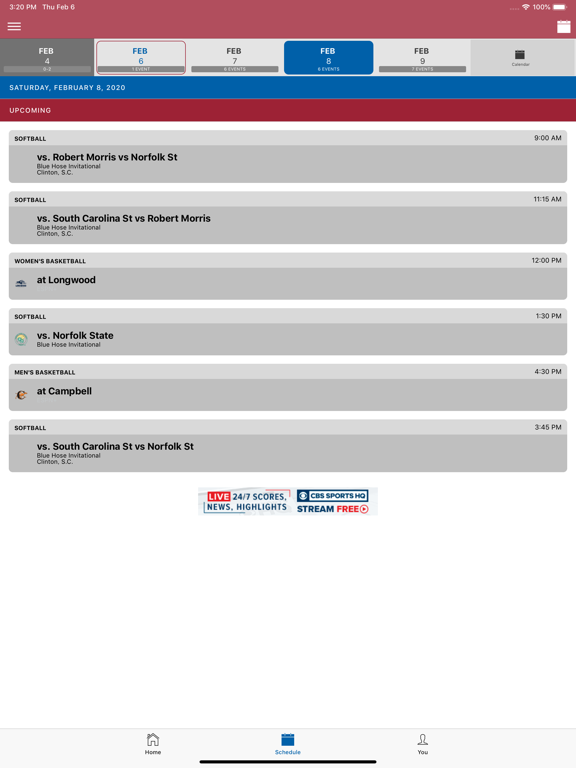 Presbyterian College Athletics iPad screenshot 2 - Sports app