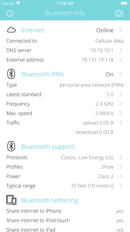 Bluetooth Info - 1.16 - (iOS)