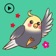 Animated Lovely Cockatiel Bird app icon - Stickers app for iPhone