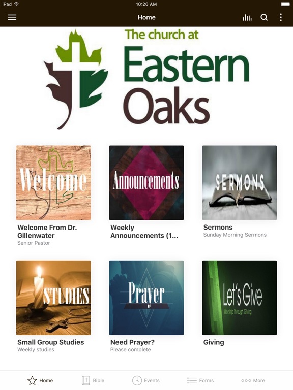 The Church at Eastern Oaks iPad screenshot 1 - Lifestyle app
