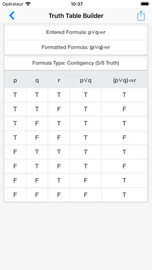Truth Table Builder screenshot 1
