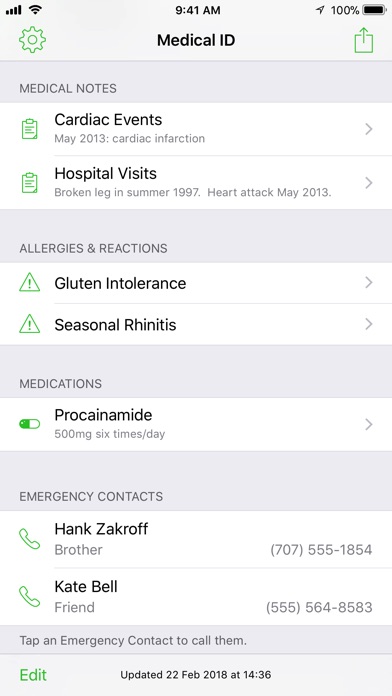 Medical ID Record screenshot1