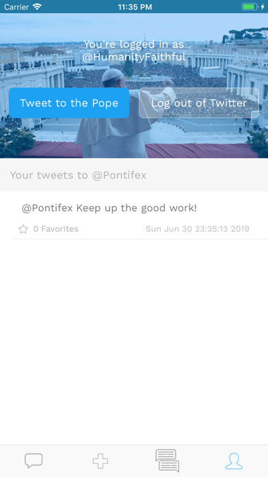 Pope Tweets iPhone screenshot 5 - News app
