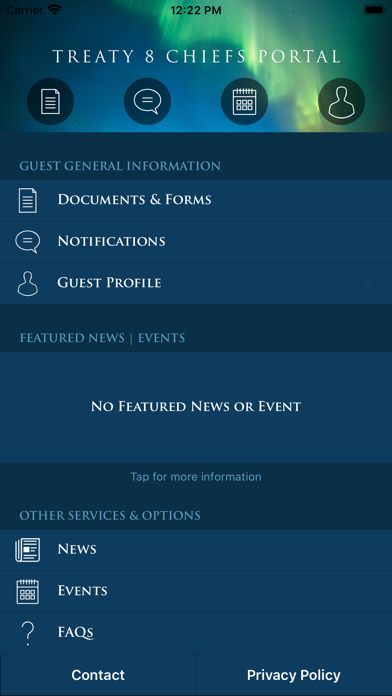 Treaty 8 Chiefs' Portal Screenshot