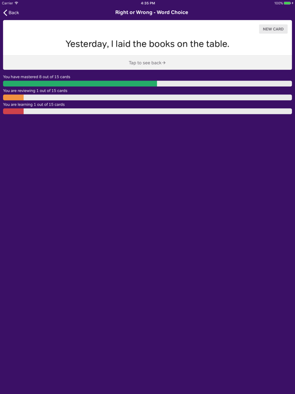 Screenshot #5 pour English Grammar Flashcards