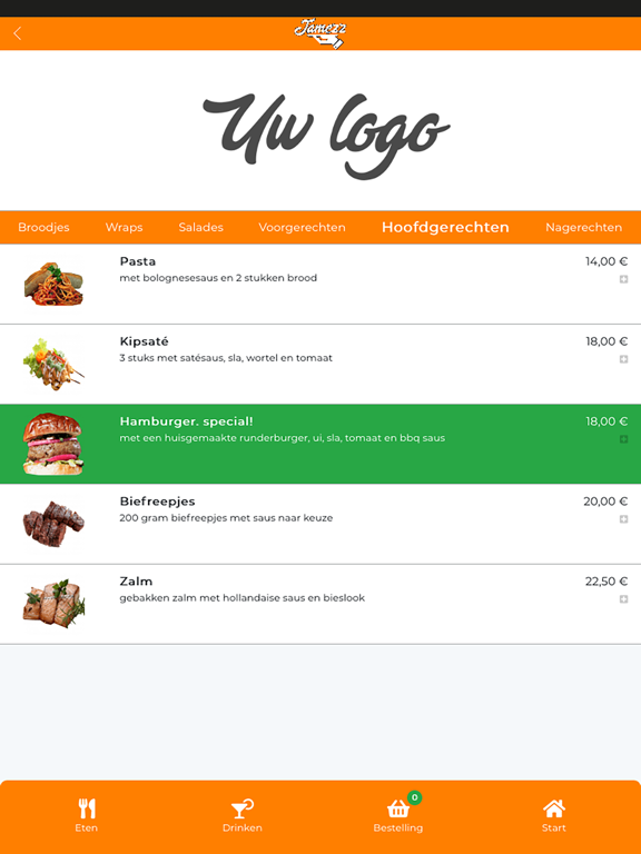 Jamezz iPad screenshot 5 - Food & Drink app