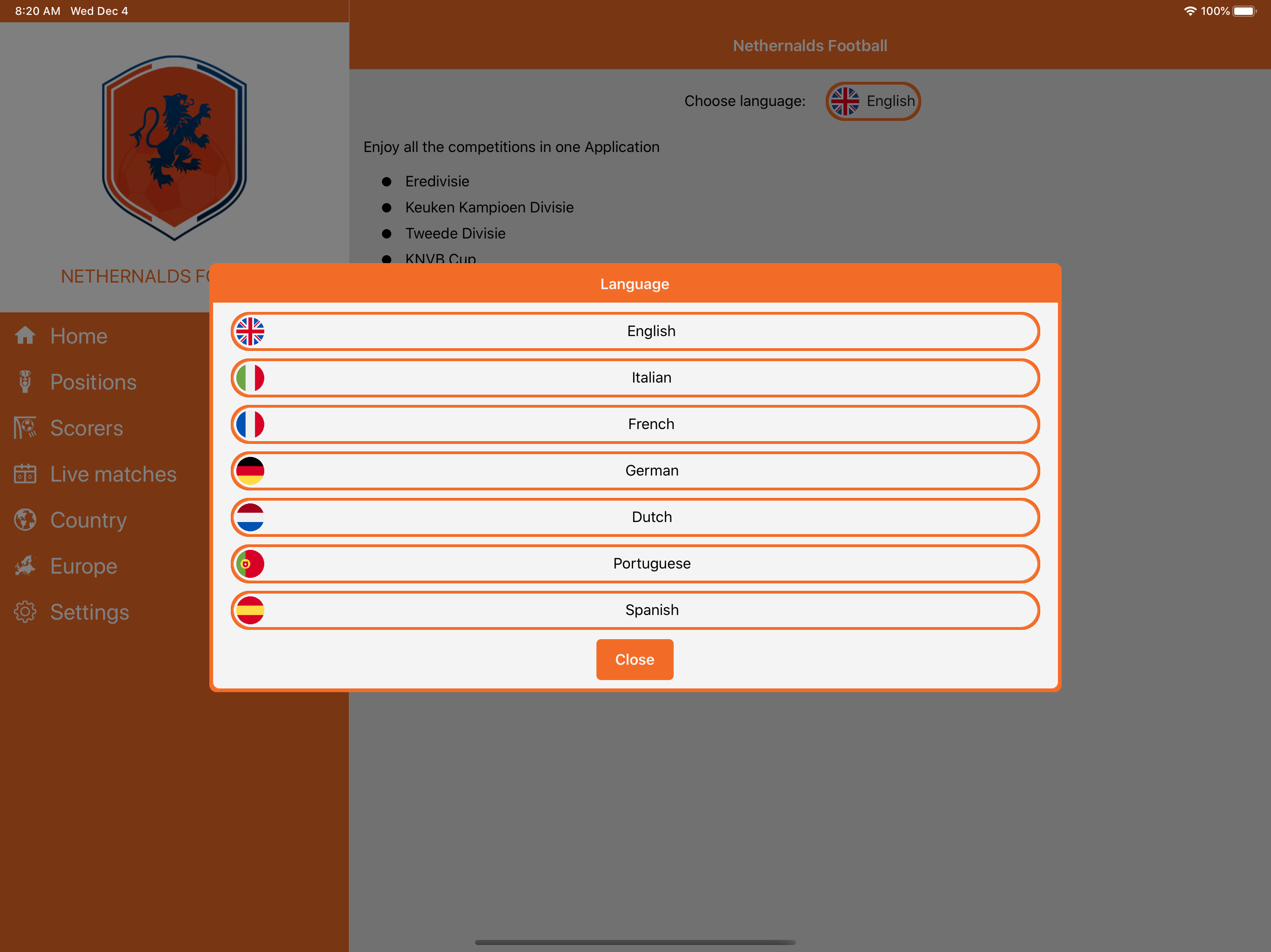 Netherlands Soccer live