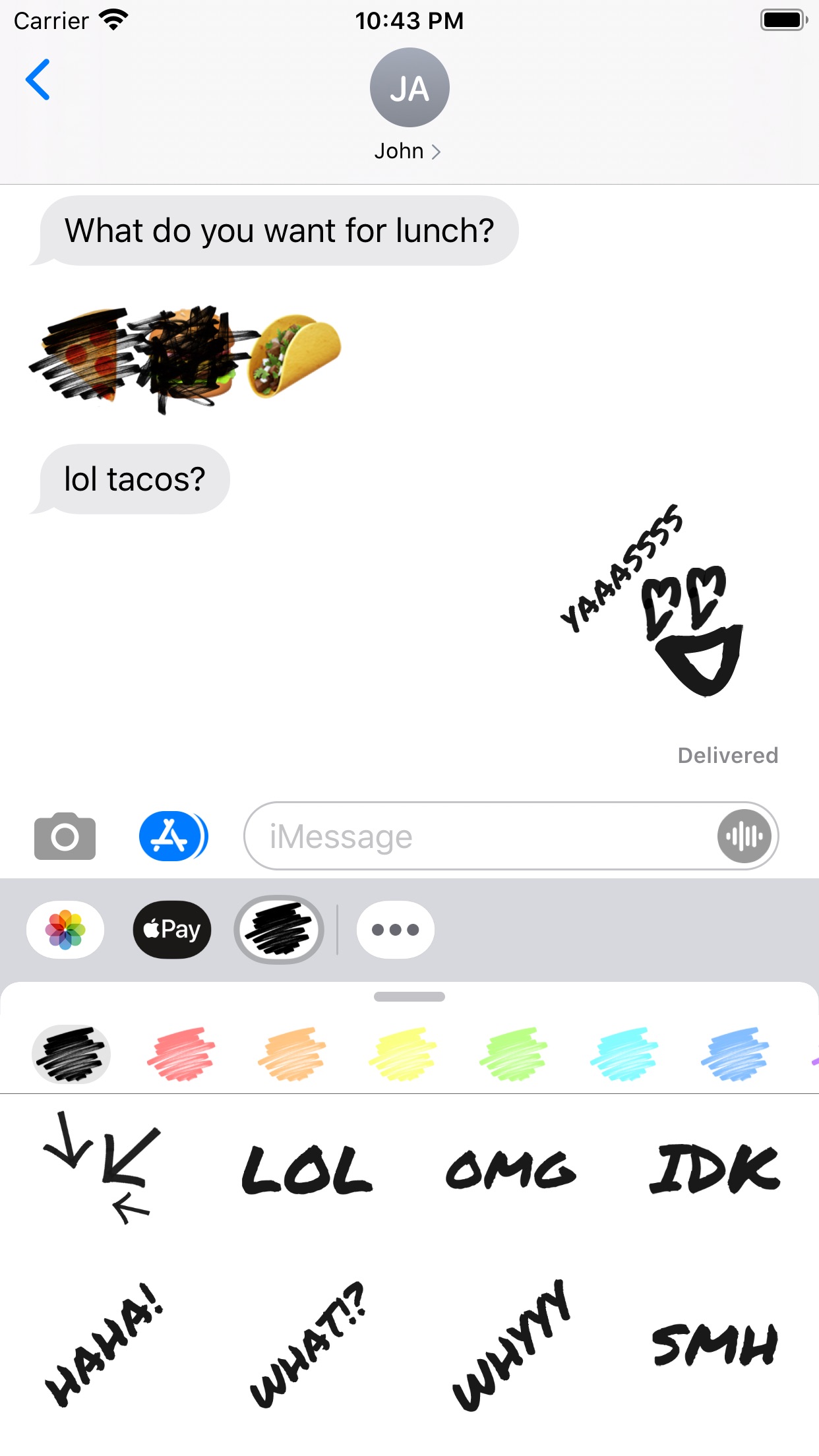 Screenshot do app Permanent Marker Stickers