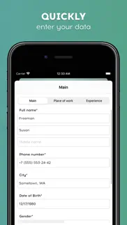 quick resume maker: template iphone screenshot 3