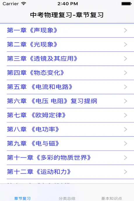 中考物理复习大全