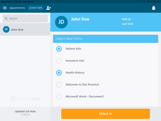 RevenueWell iPad screenshot 3 - Medical app