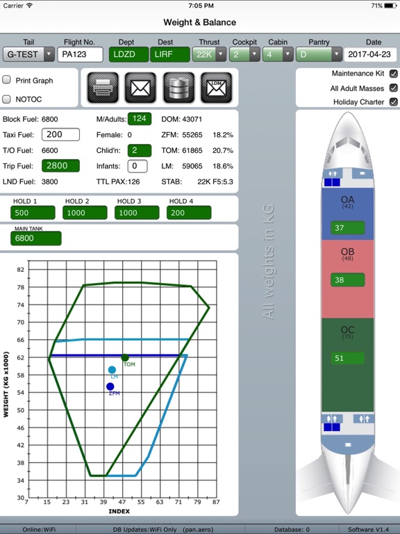 Screenshot #4 pour Pan Aero Mass and Balance B737