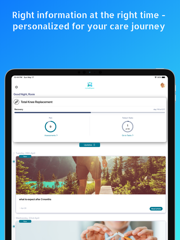 myPatientSpace iPad screenshot 3 - Medical app