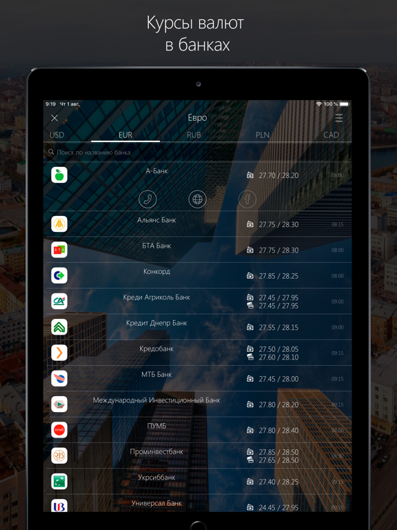 iKurs - Currency converter UA iPad screenshot 4 - Finance app