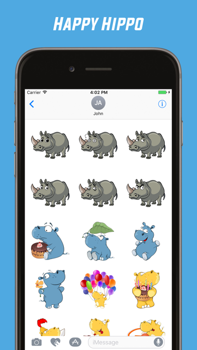 How to cancel & delete Happy Hippo Stickers Collection from iphone & ipad 3