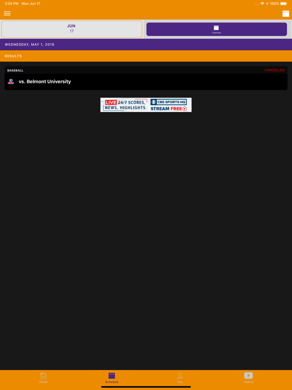 Evansville Athletics iPad screenshot 2 - Sports app