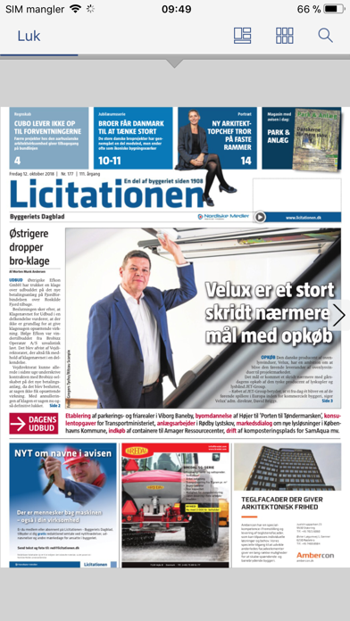 Licitationen E-avis Screenshot