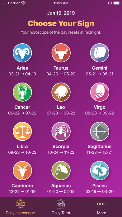 Screenshot #1 pour Daily Horoscope - Tarot Reader