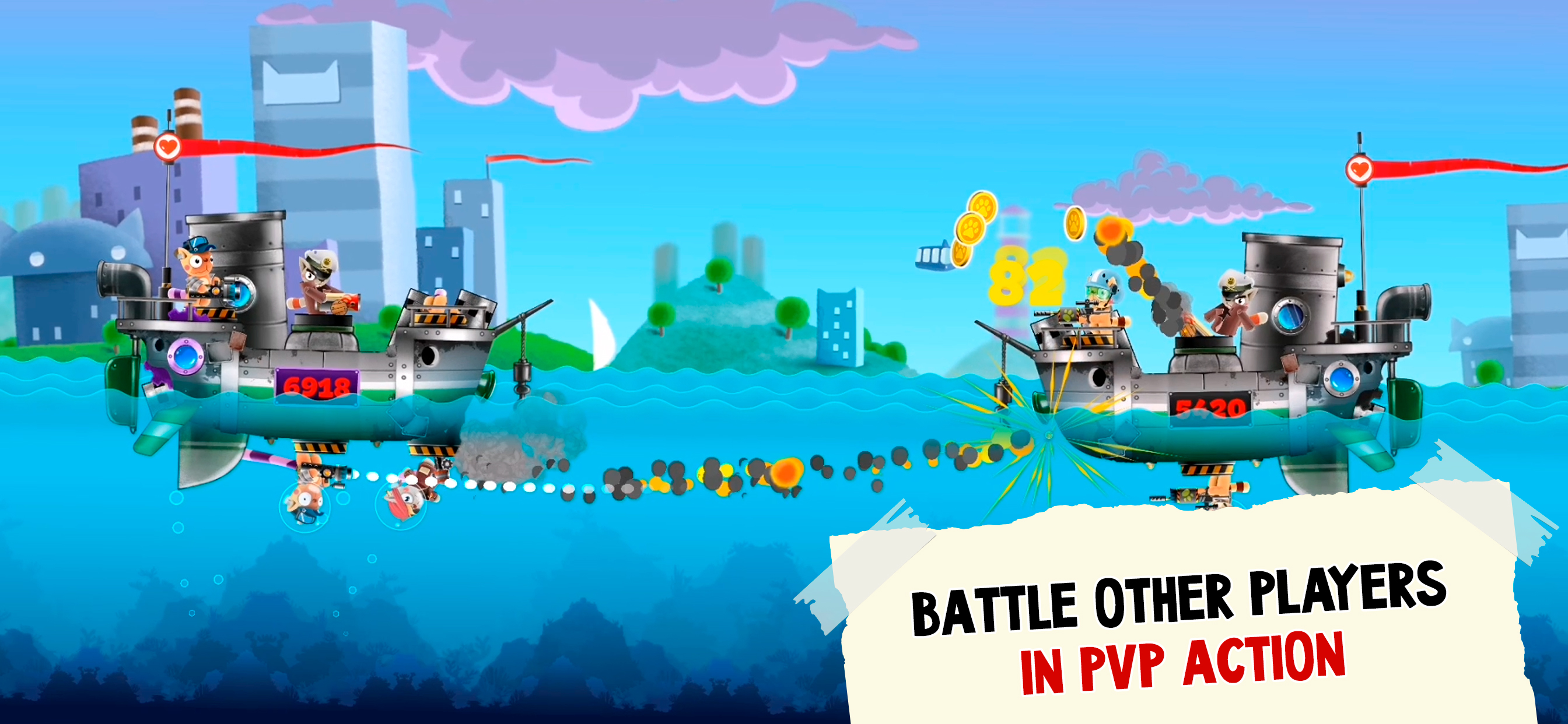 Cats vs Pigs: Battle Arena screenshot 3