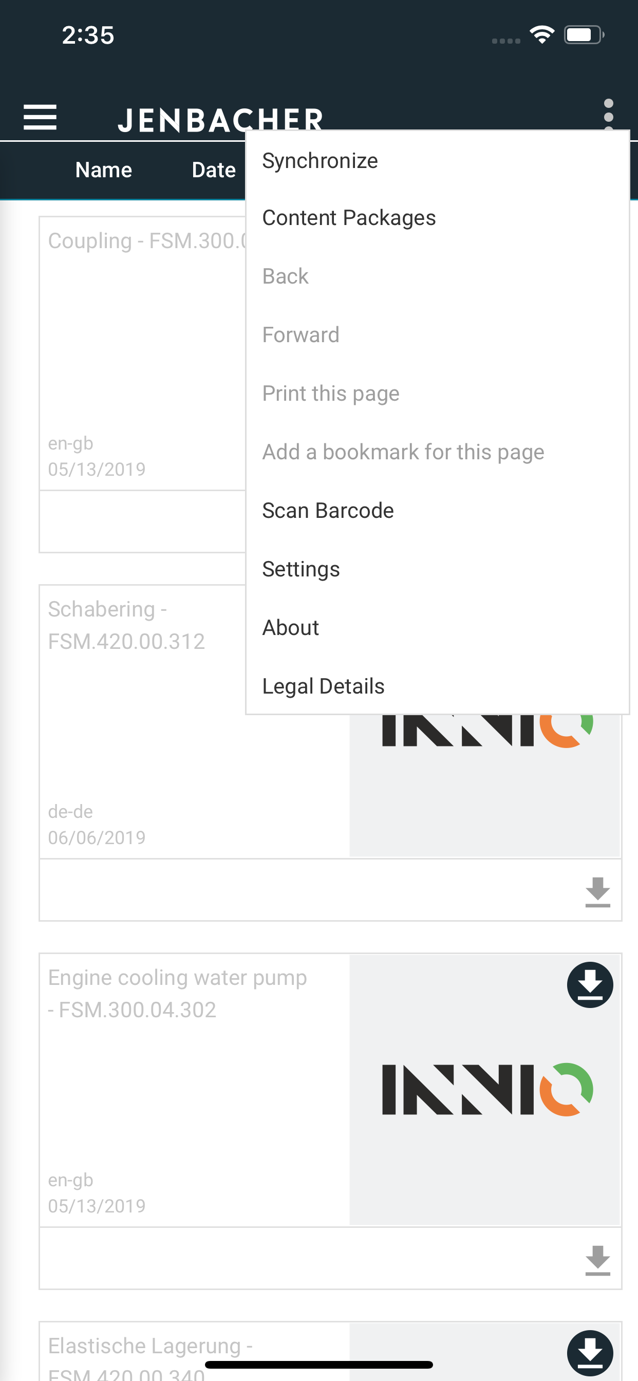 Jenbacher Reader screenshot 2