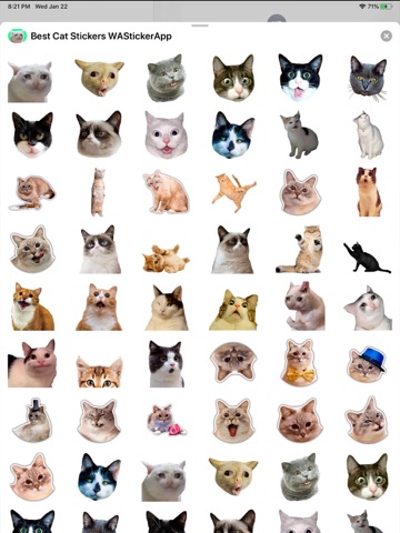 Best Cat Stickers WAStickerAppのおすすめ画像1