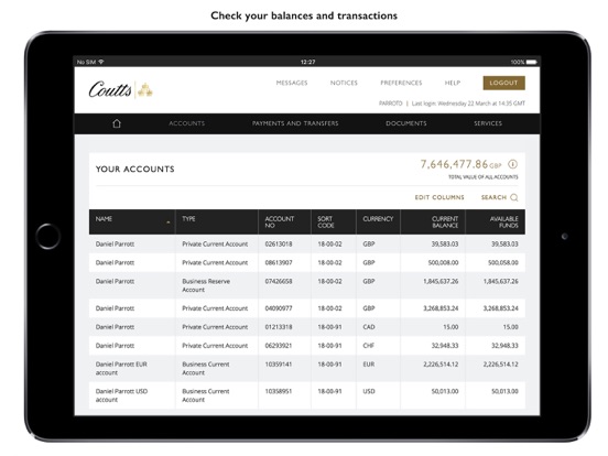 Screenshot #6 pour Coutts Mobile
