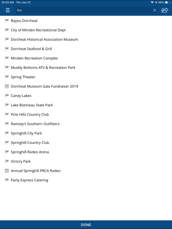 Visit Webster Parish! iPad screenshot 9 - Travel app