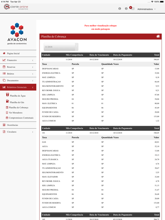 Screenshot #4 pour Avacon Gestão de Condomínios
