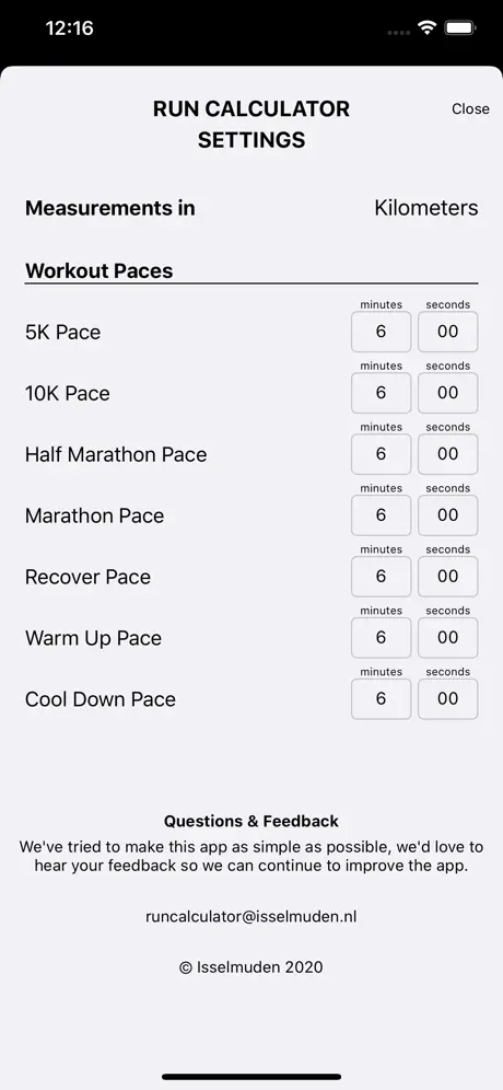 Run Pace Calculator