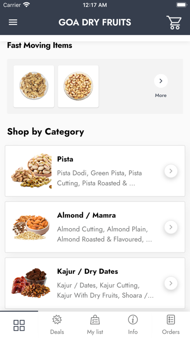 GOA Dry Fruits Screenshot