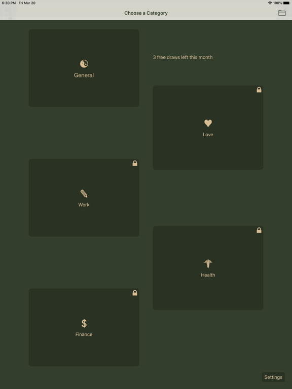 Divinatory Tarot Reader iPad screenshot 4 - Lifestyle app