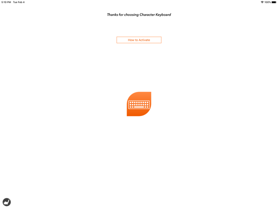 Special Character Keyboard iPad screenshot