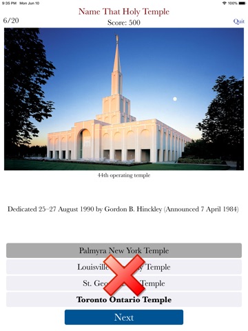 Holy Places Quiz Game iPad screenshot