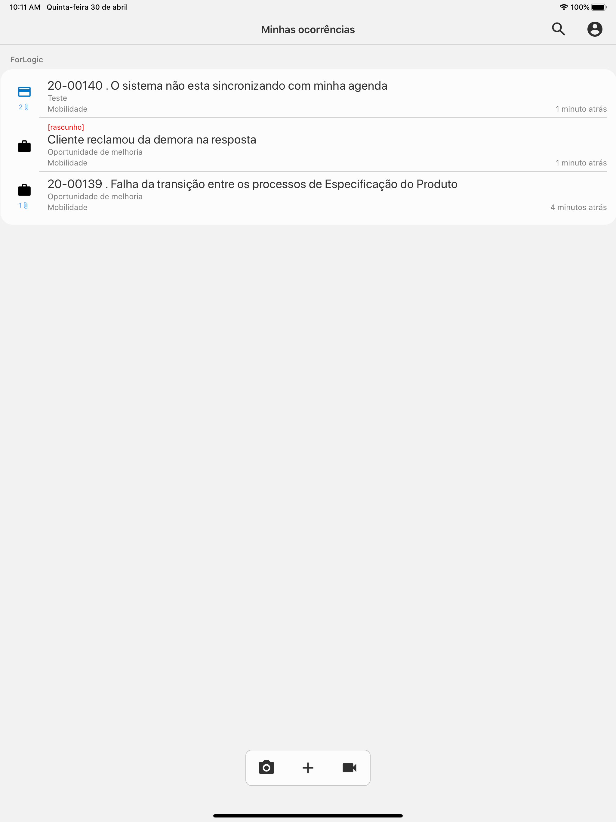 Qualiex Ocorrências