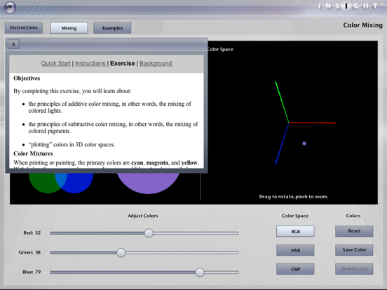 iNSIGHT Color Mixing iPad screenshot
