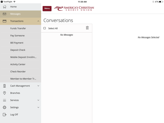 America's Christian CU iPad screenshot 2 - Finance app