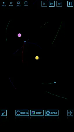 Planet simulation screenshot 1