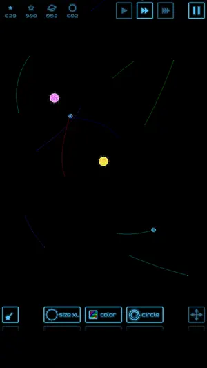 Planet simulation screenshot 1
